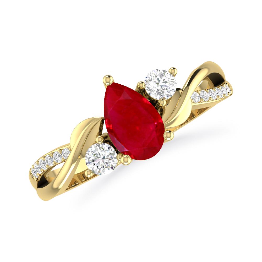 Yellow Gold - Ruby