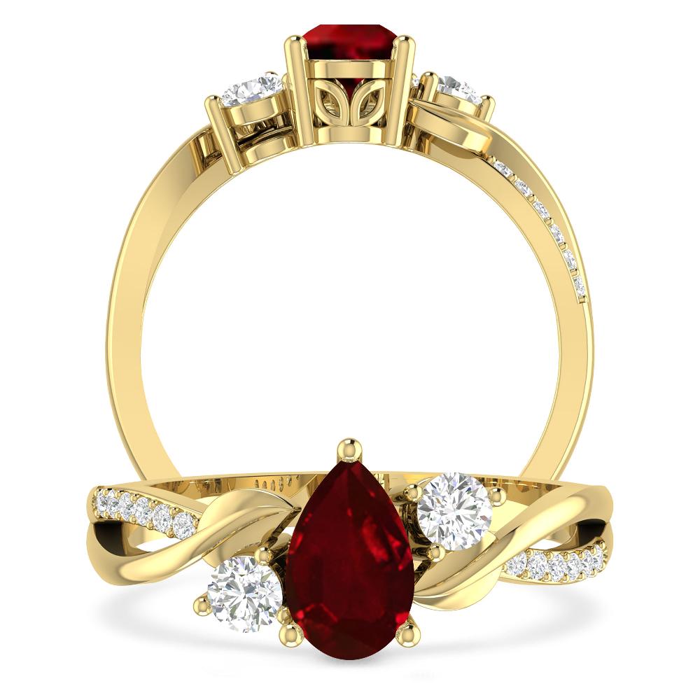 Yellow Gold - Ruby