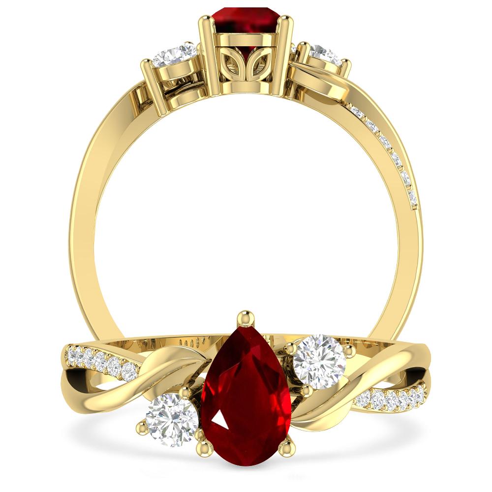 Yellow Gold - Ruby