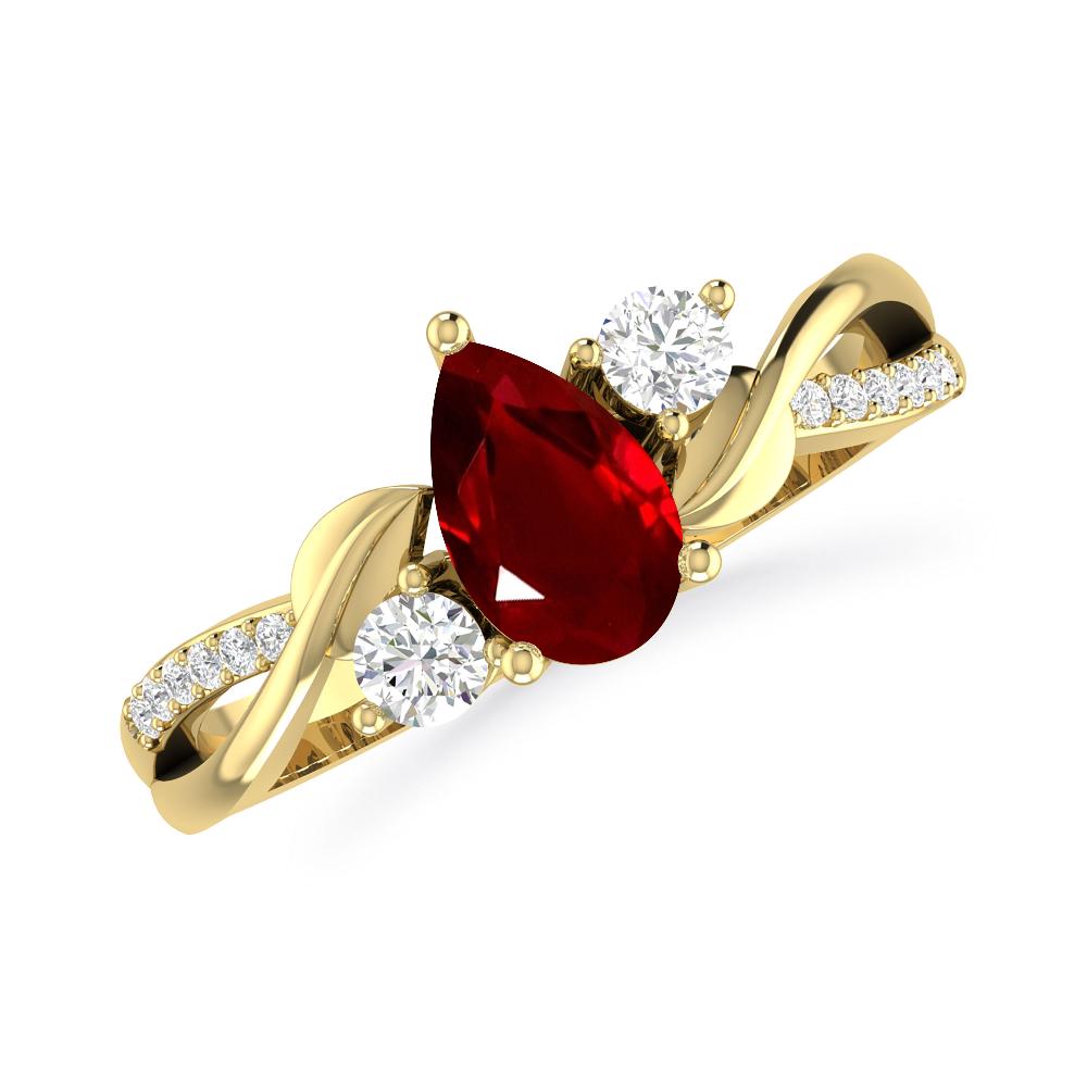 Yellow Gold - Ruby