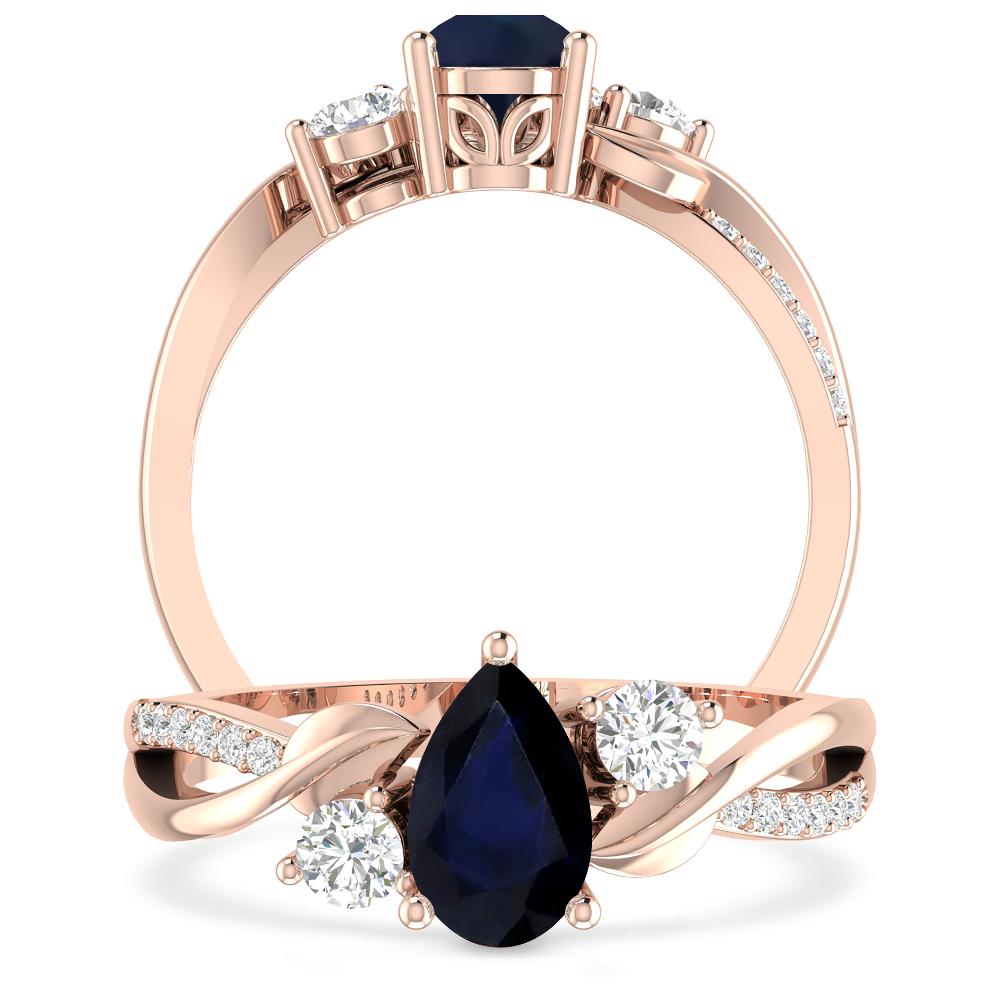 Rose Gold - Sapphire