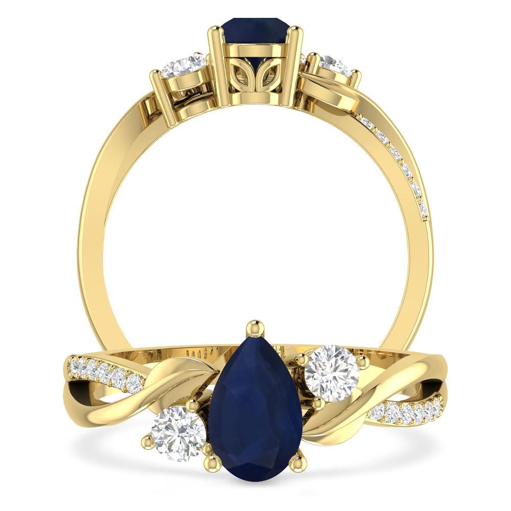 Yellow Gold - Sapphire