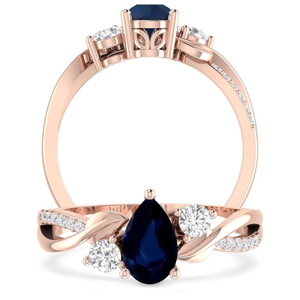 Rose Gold - Sapphire