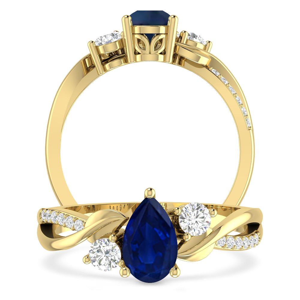 Yellow Gold - Sapphire