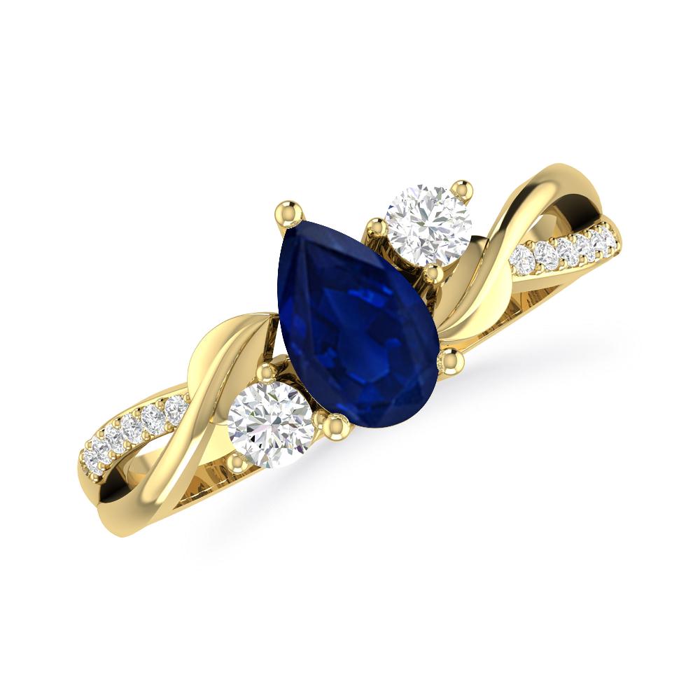 Yellow Gold - Sapphire