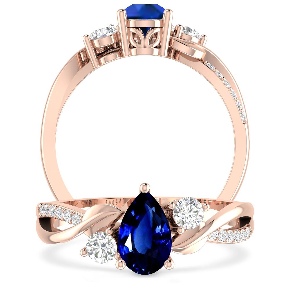 Rose Gold - Sapphire