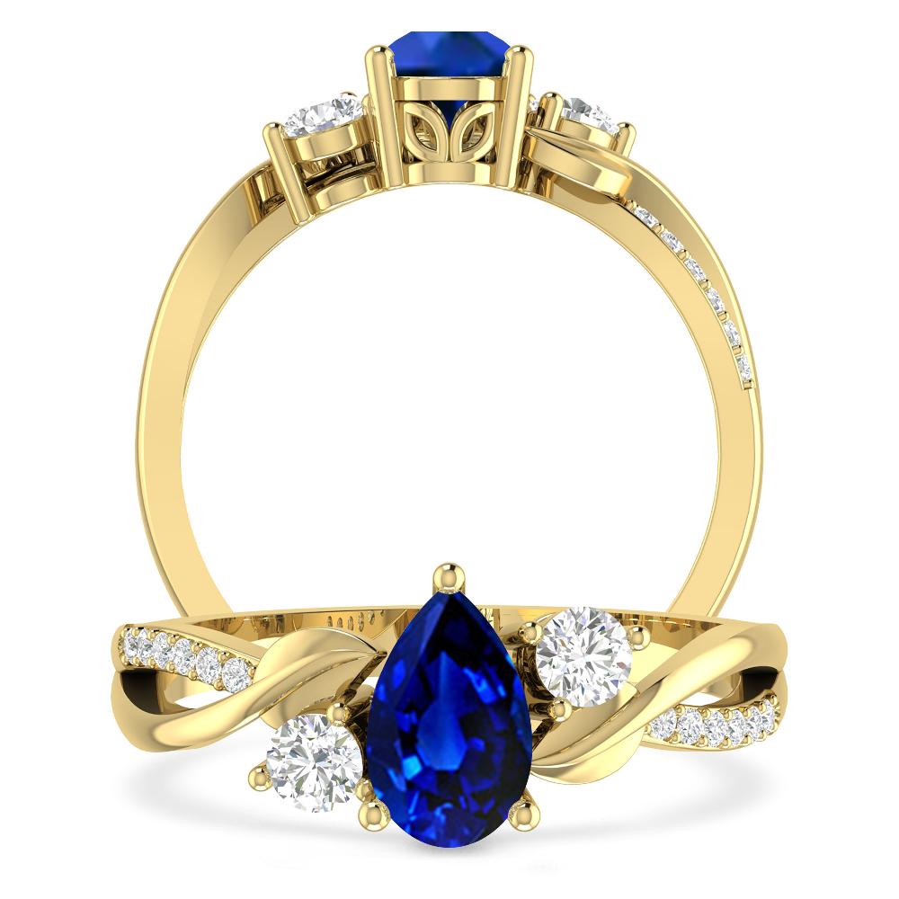 Yellow Gold - Sapphire