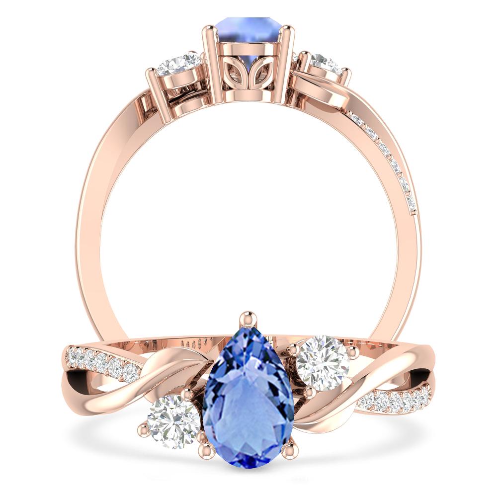 Rose Gold - Tanzanite