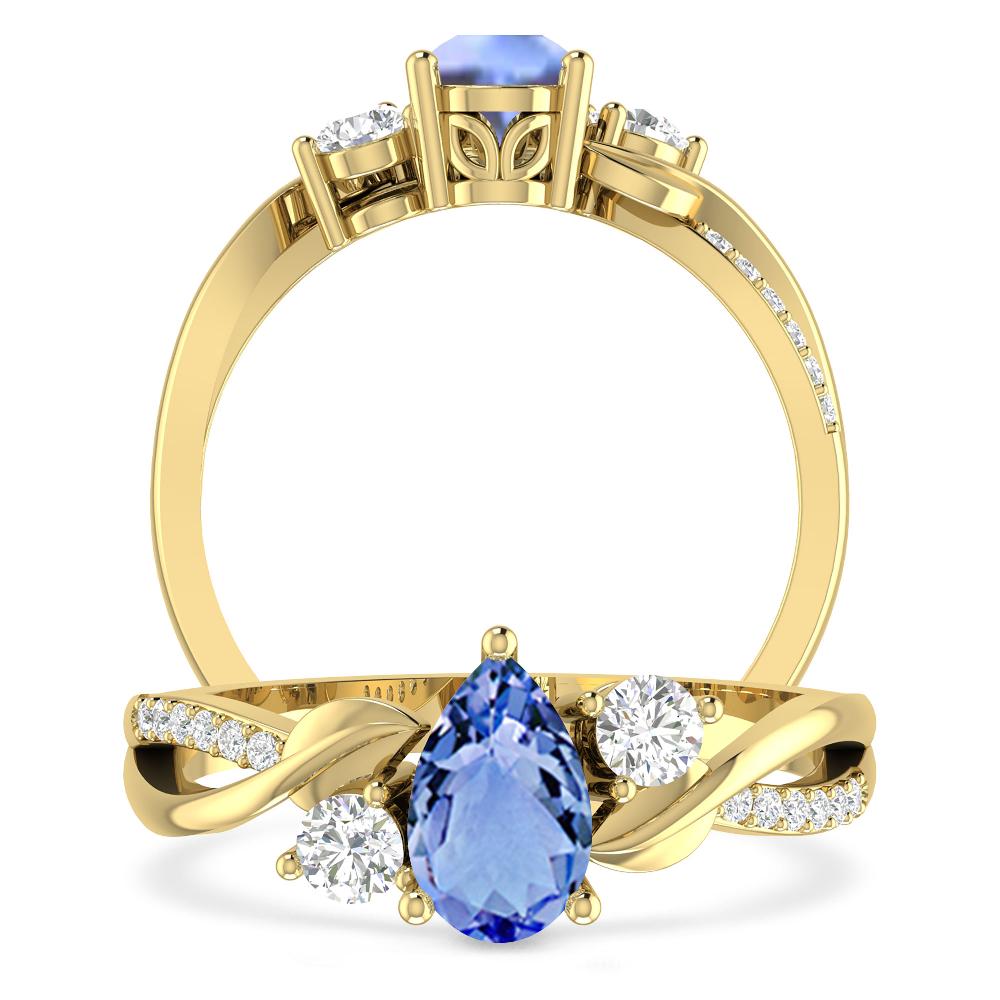 Yellow Gold - Tanzanite