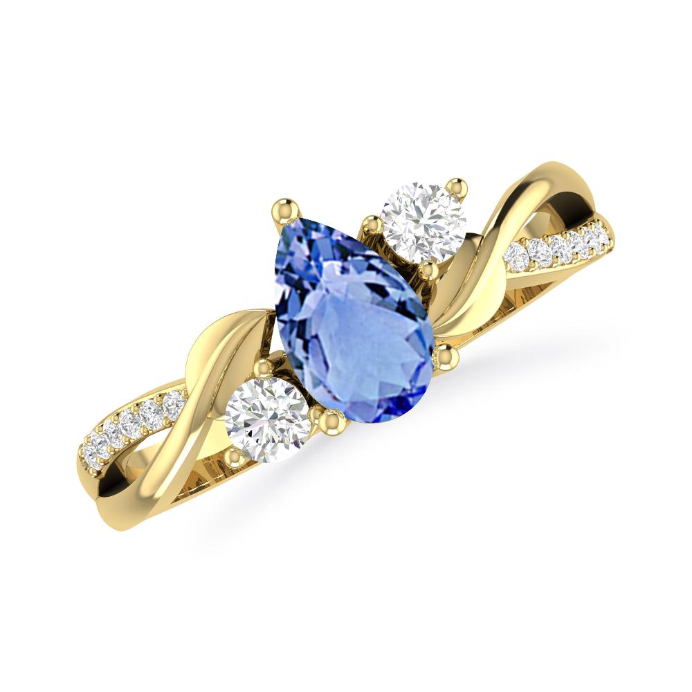 Yellow Gold - Tanzanite