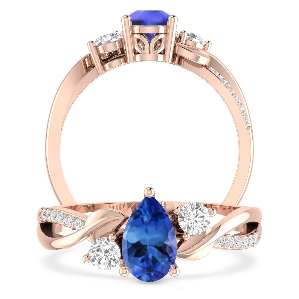 Rose Gold - Tanzanite