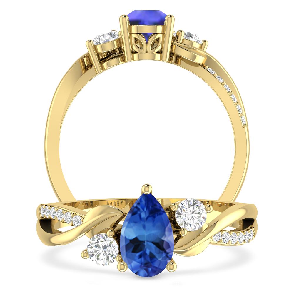 Yellow Gold - Tanzanite