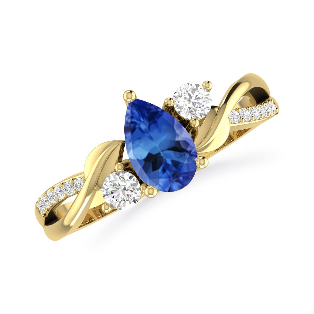 Yellow Gold - Tanzanite