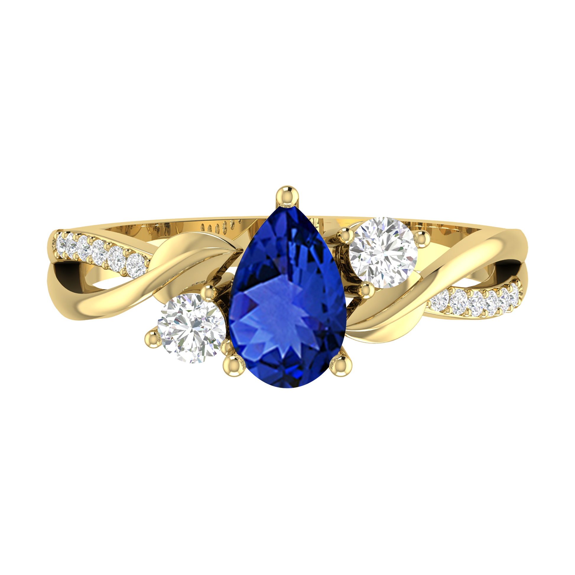 Yellow Gold - Tanzanite