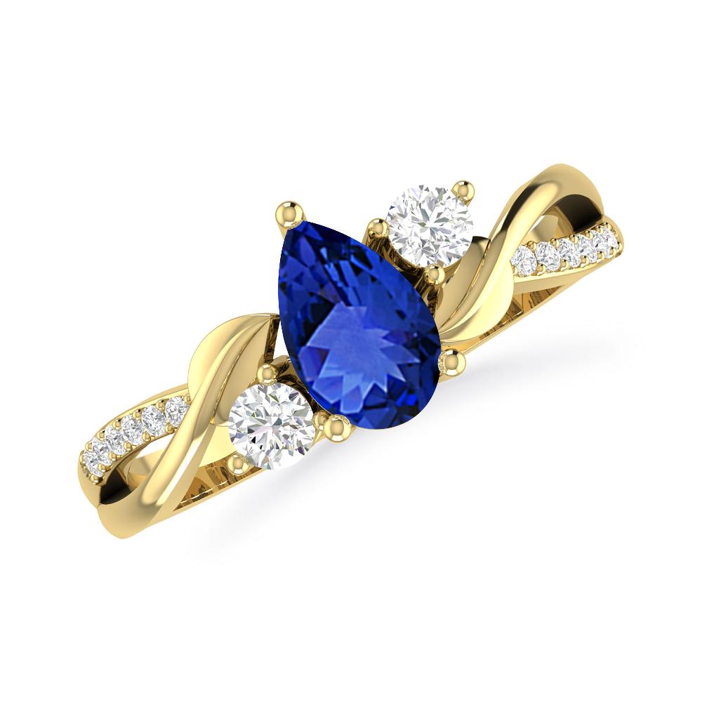 Yellow Gold - Tanzanite