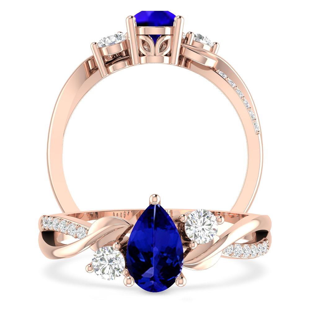 Rose Gold - Tanzanite