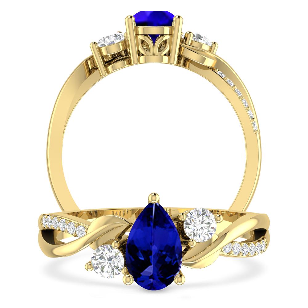 Yellow Gold - Tanzanite