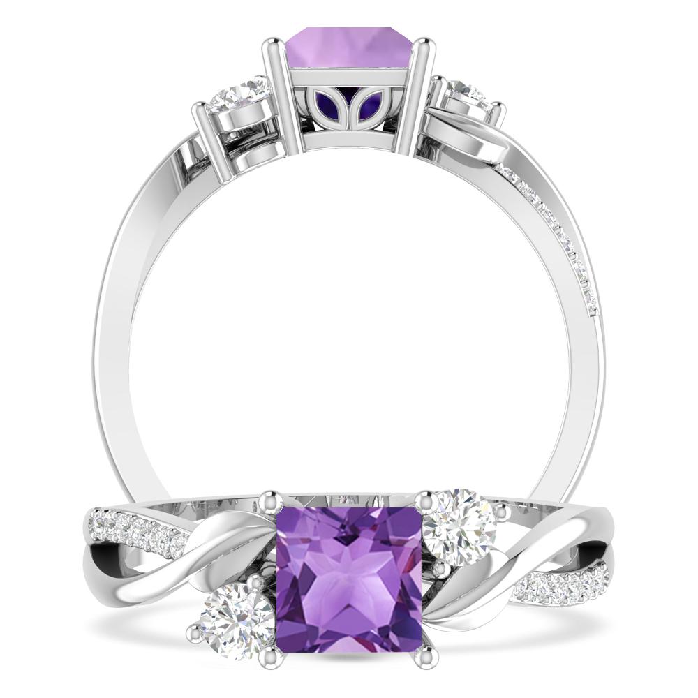 White Gold - Amethyst