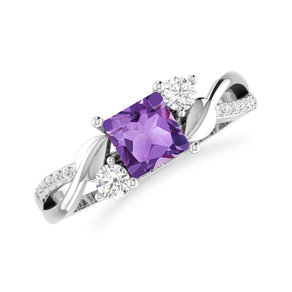 White Gold - Amethyst