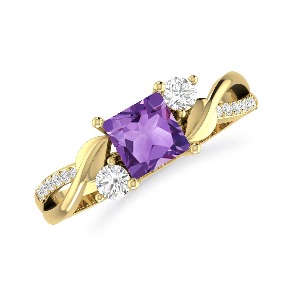 Yellow Gold - Amethyst