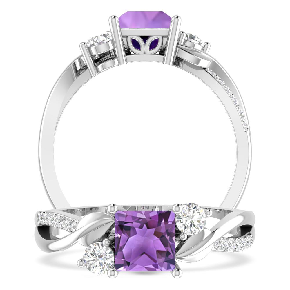 White Gold - Amethyst