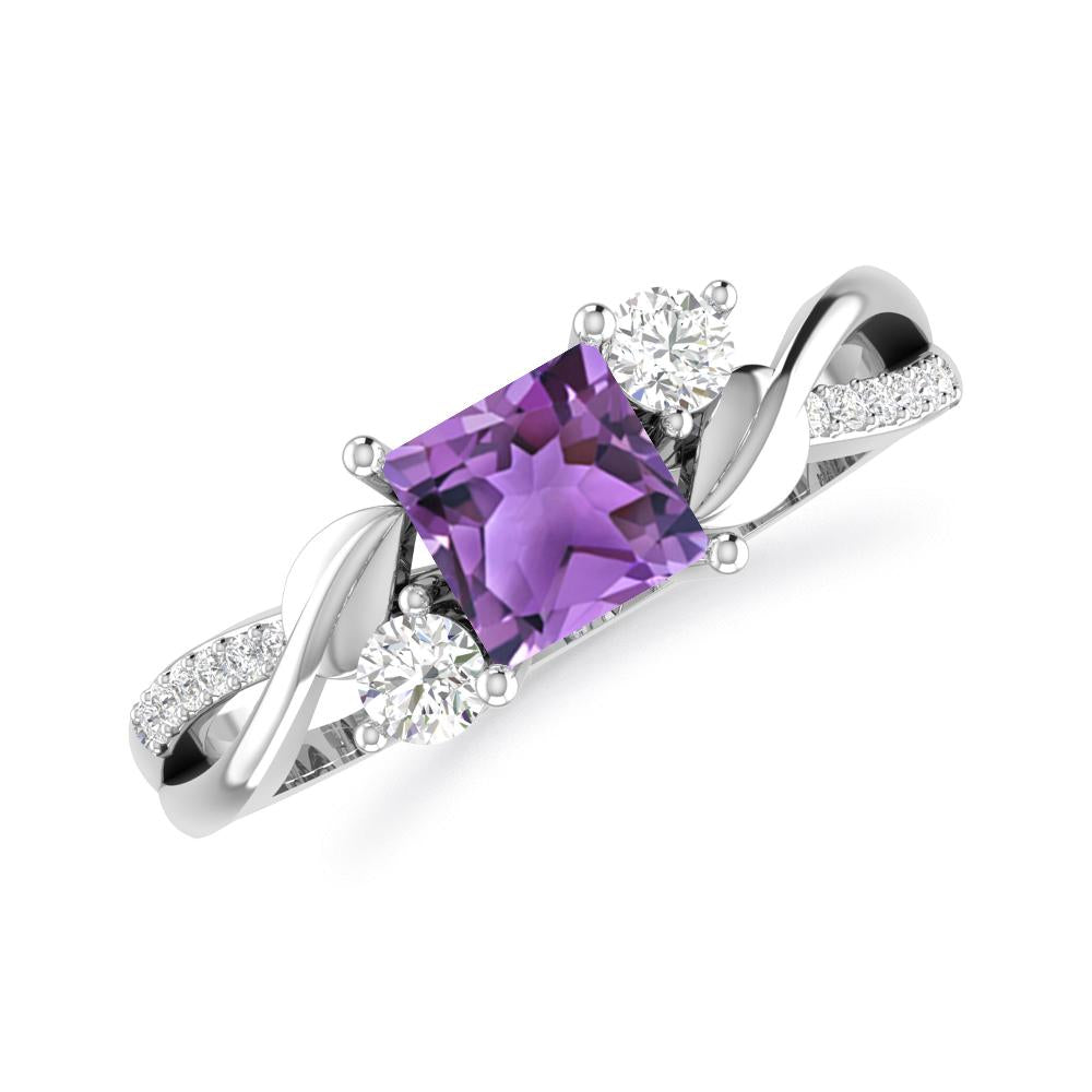 White Gold - Amethyst