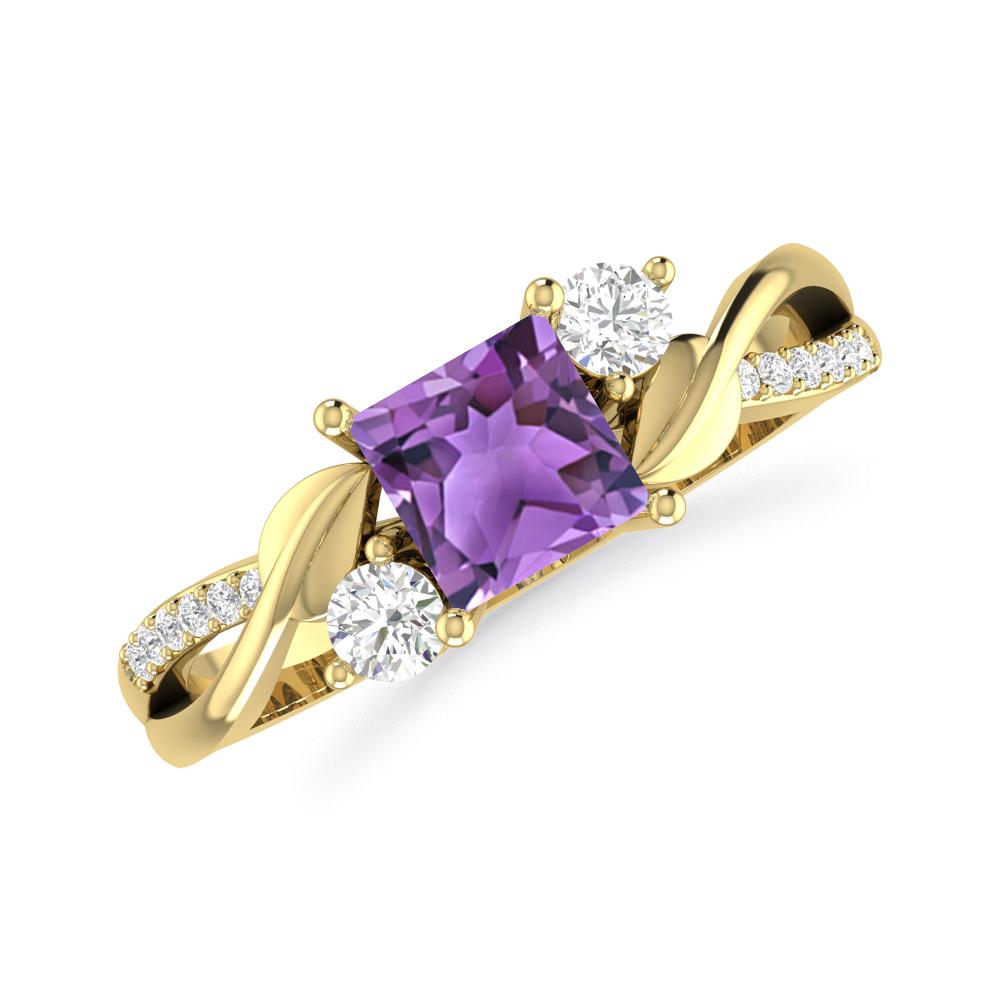 Yellow Gold - Amethyst