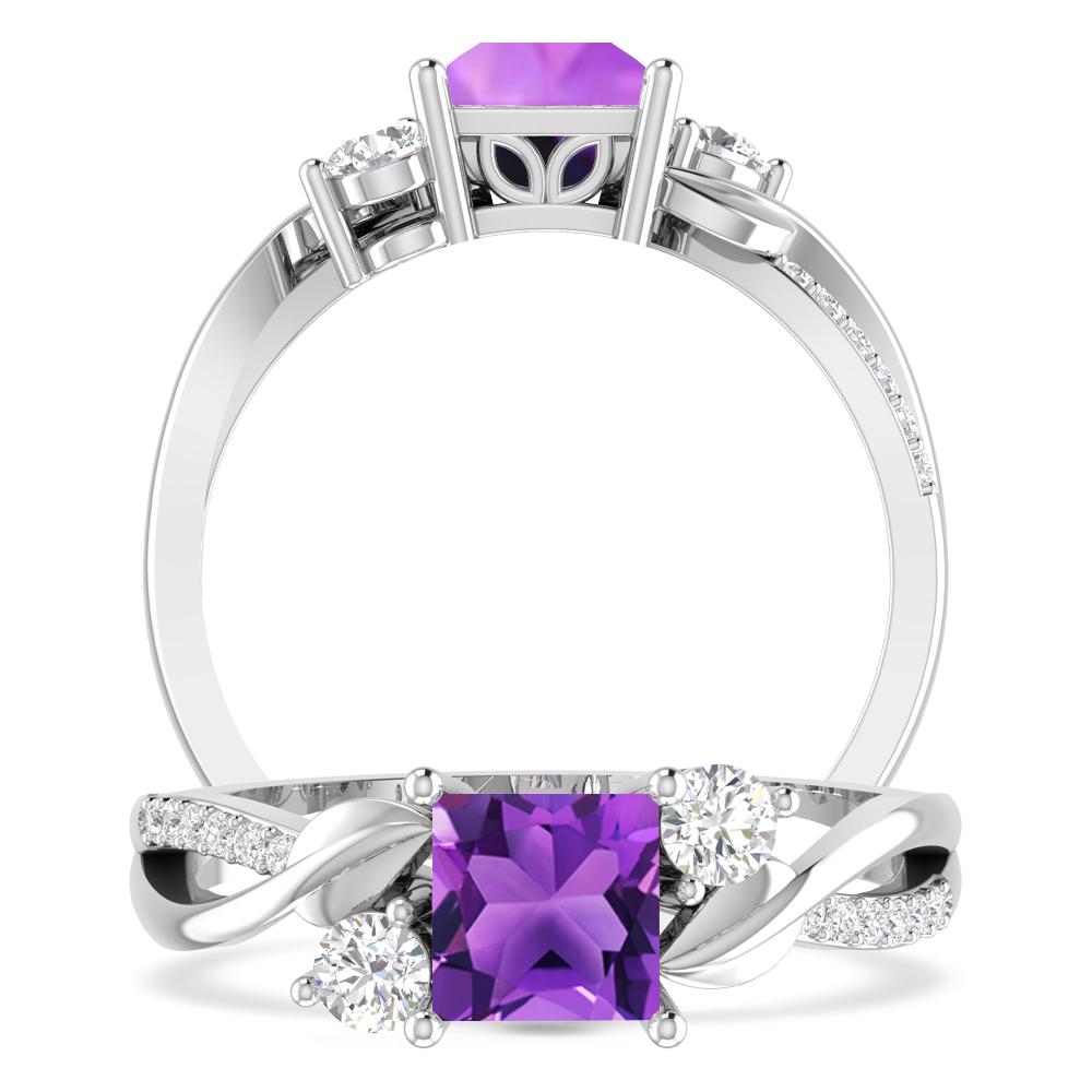 White Gold - Amethyst