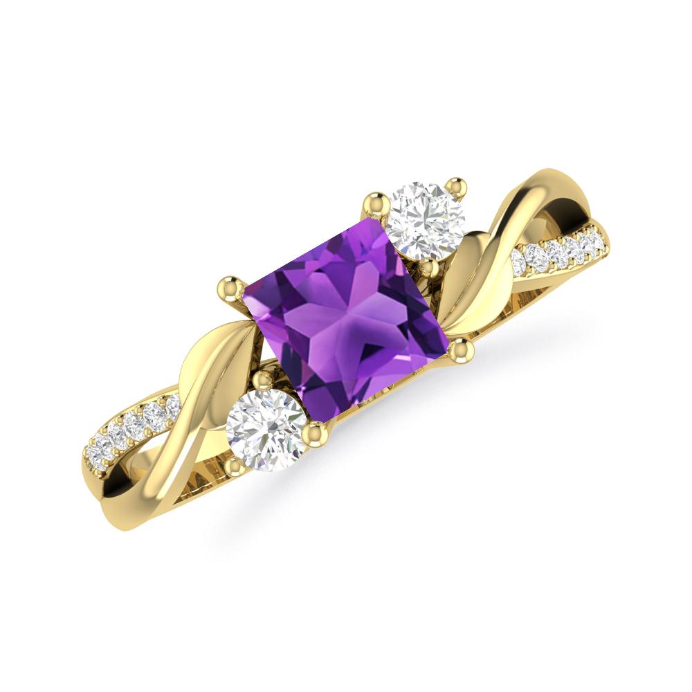 Yellow Gold - Amethyst