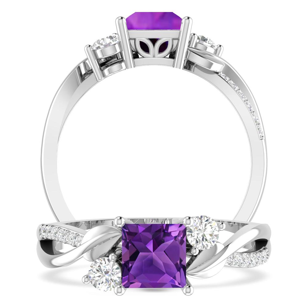 White Gold - Amethyst