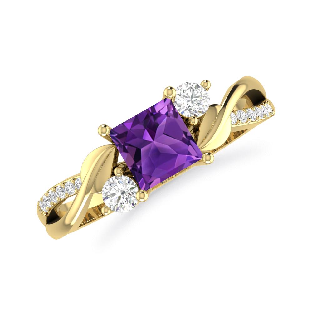 Yellow Gold - Amethyst