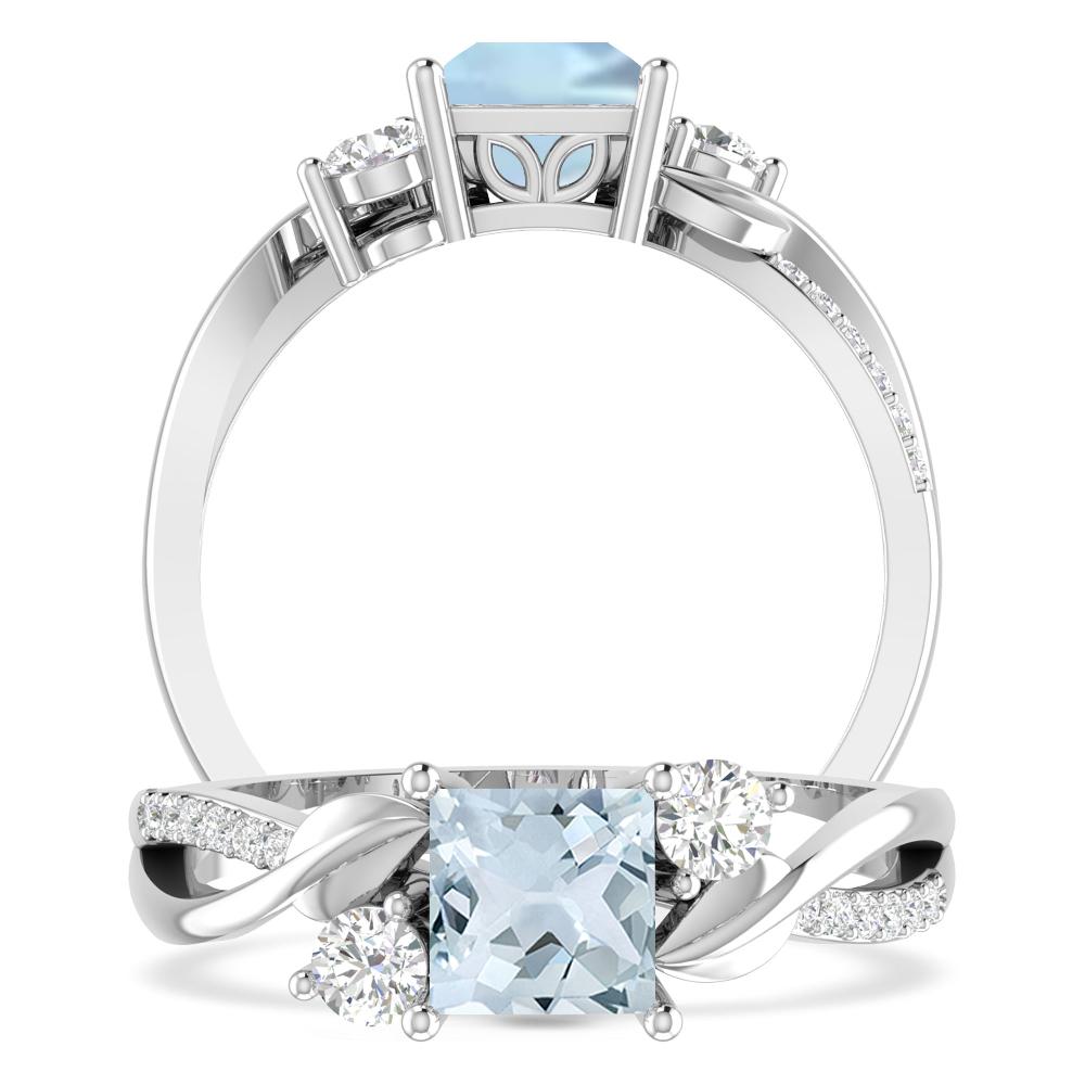 White Gold - Aquamarine