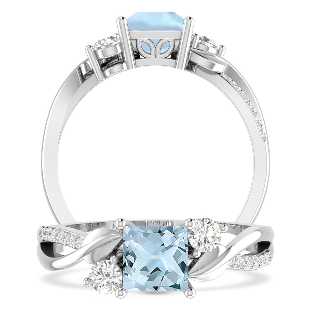 White Gold - Aquamarine