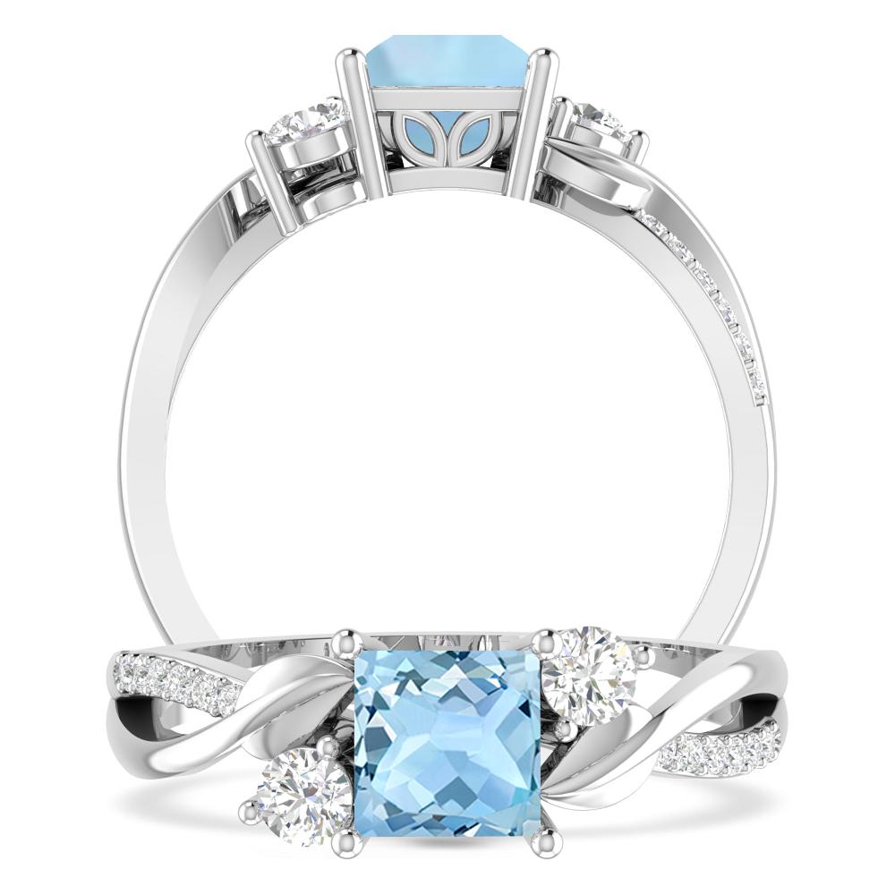 White Gold - Aquamarine