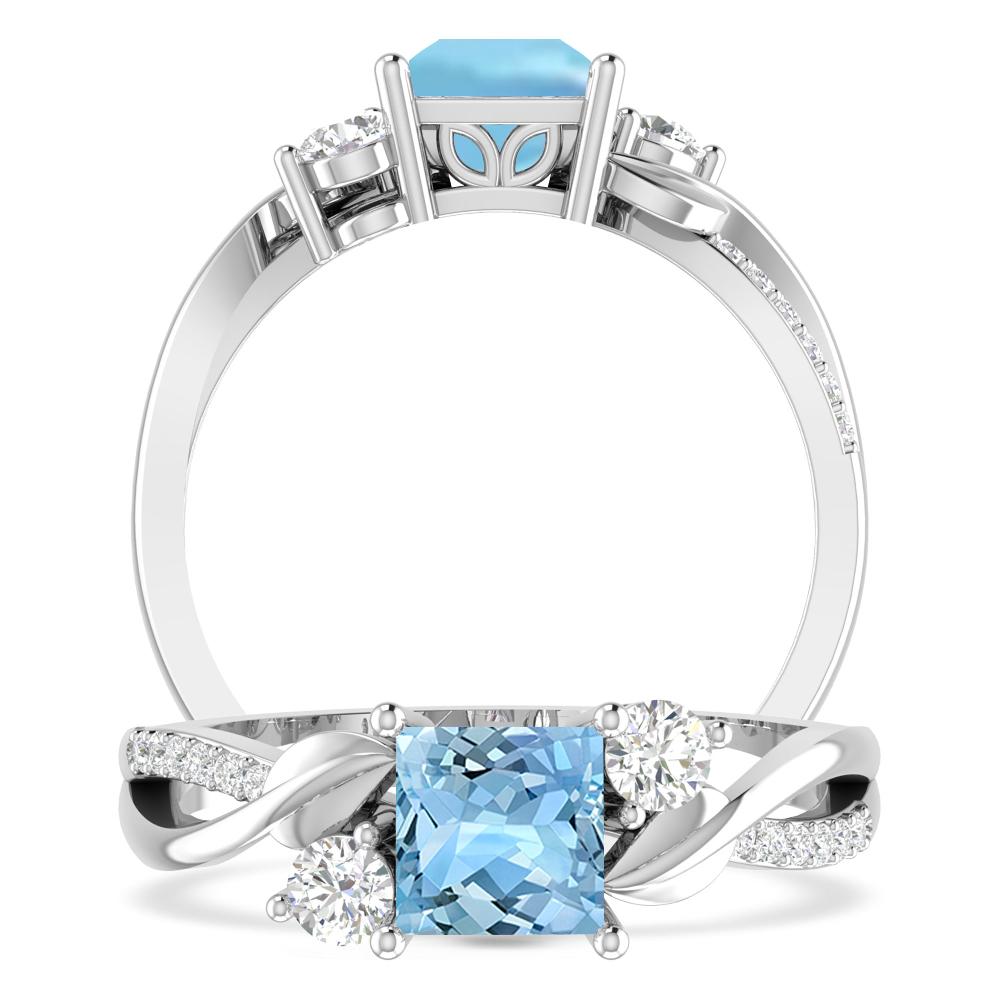 White Gold - Aquamarine