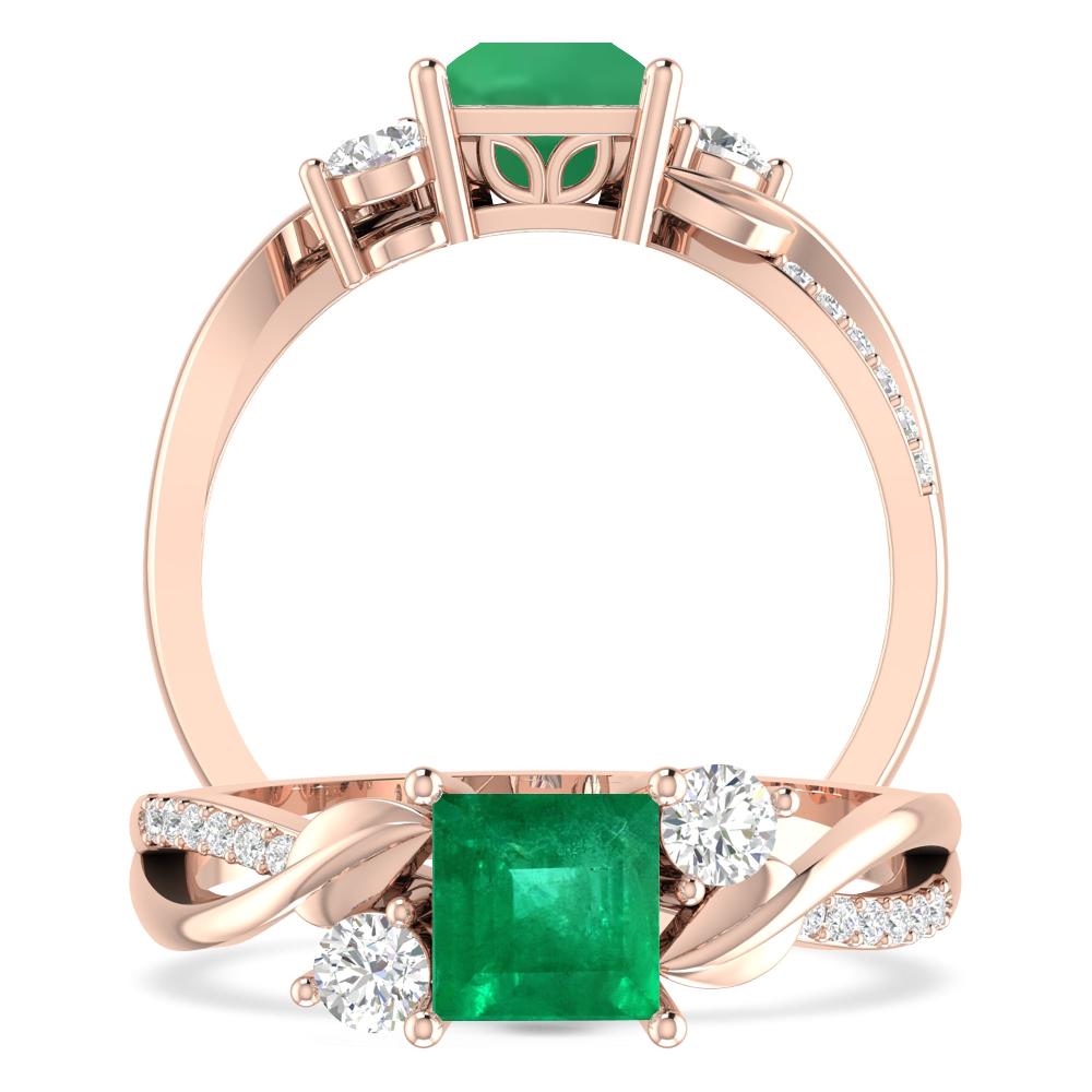 Rose Gold - Emerald