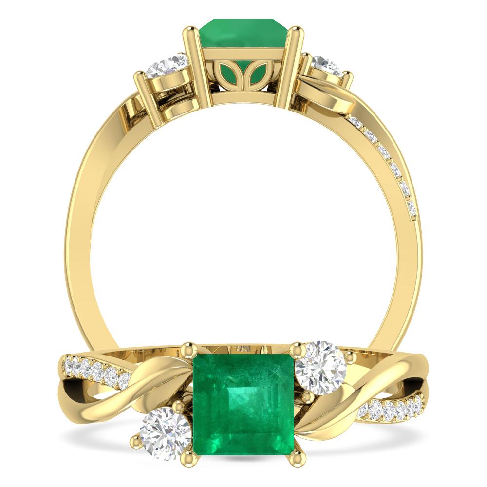 Yellow Gold - Emerald