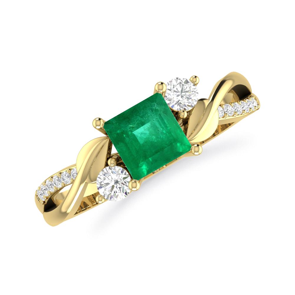 Yellow Gold - Emerald