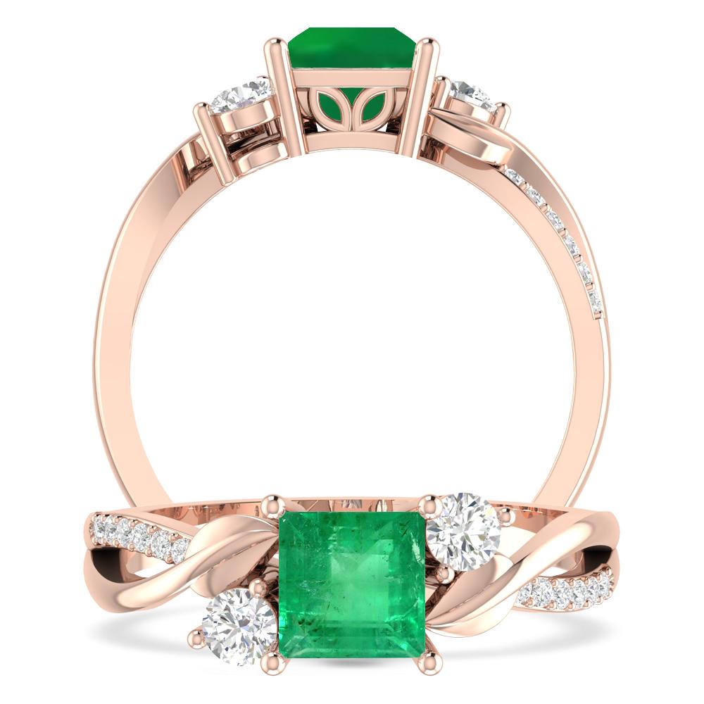 Rose Gold - Emerald