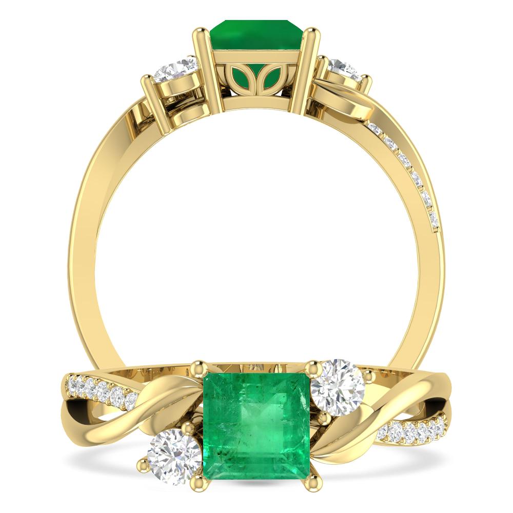 Yellow Gold - Emerald