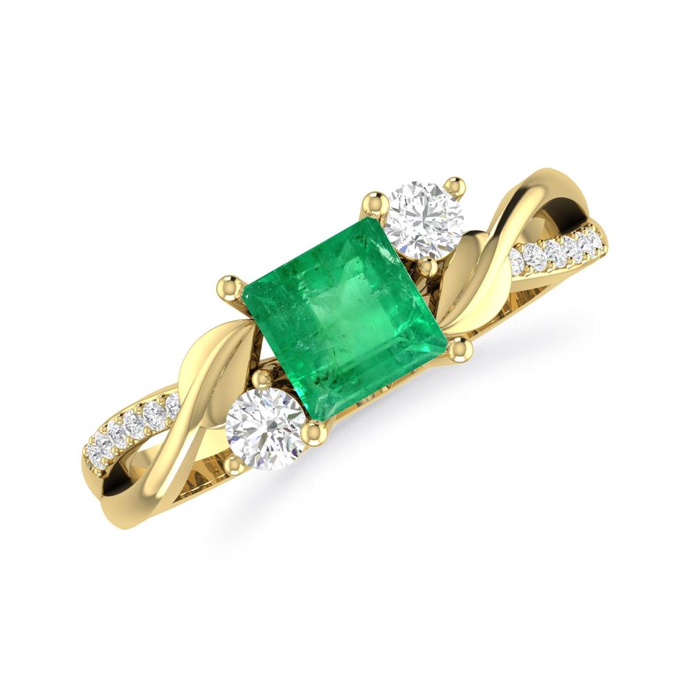 Yellow Gold - Emerald