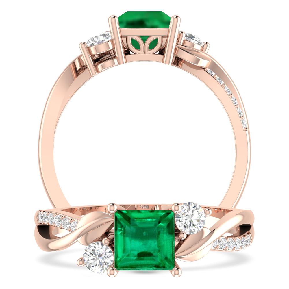 Rose Gold - Emerald