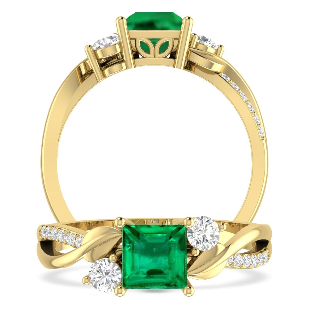 Yellow Gold - Emerald