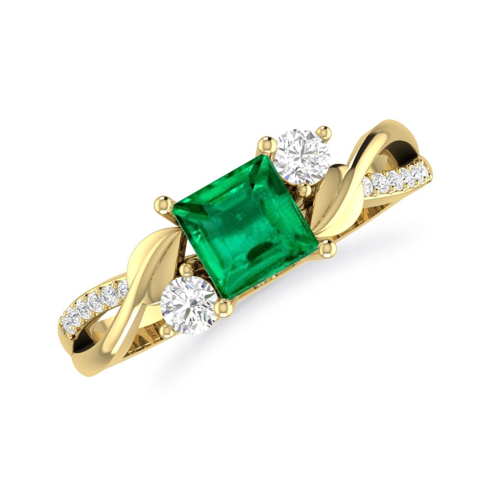 Yellow Gold - Emerald