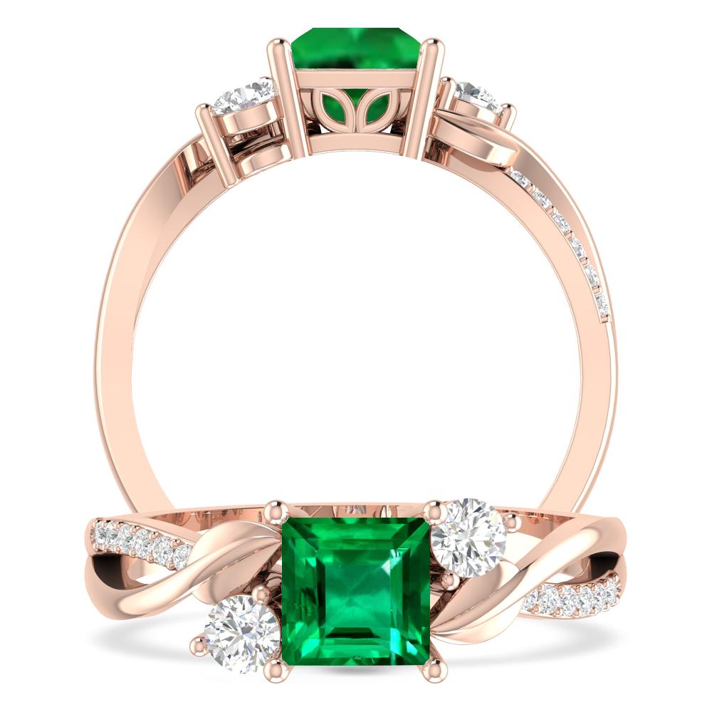 Rose Gold - Emerald