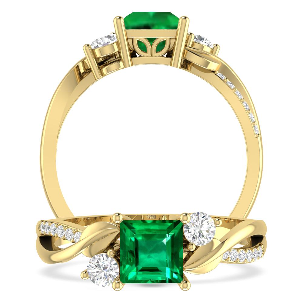 Yellow Gold - Emerald