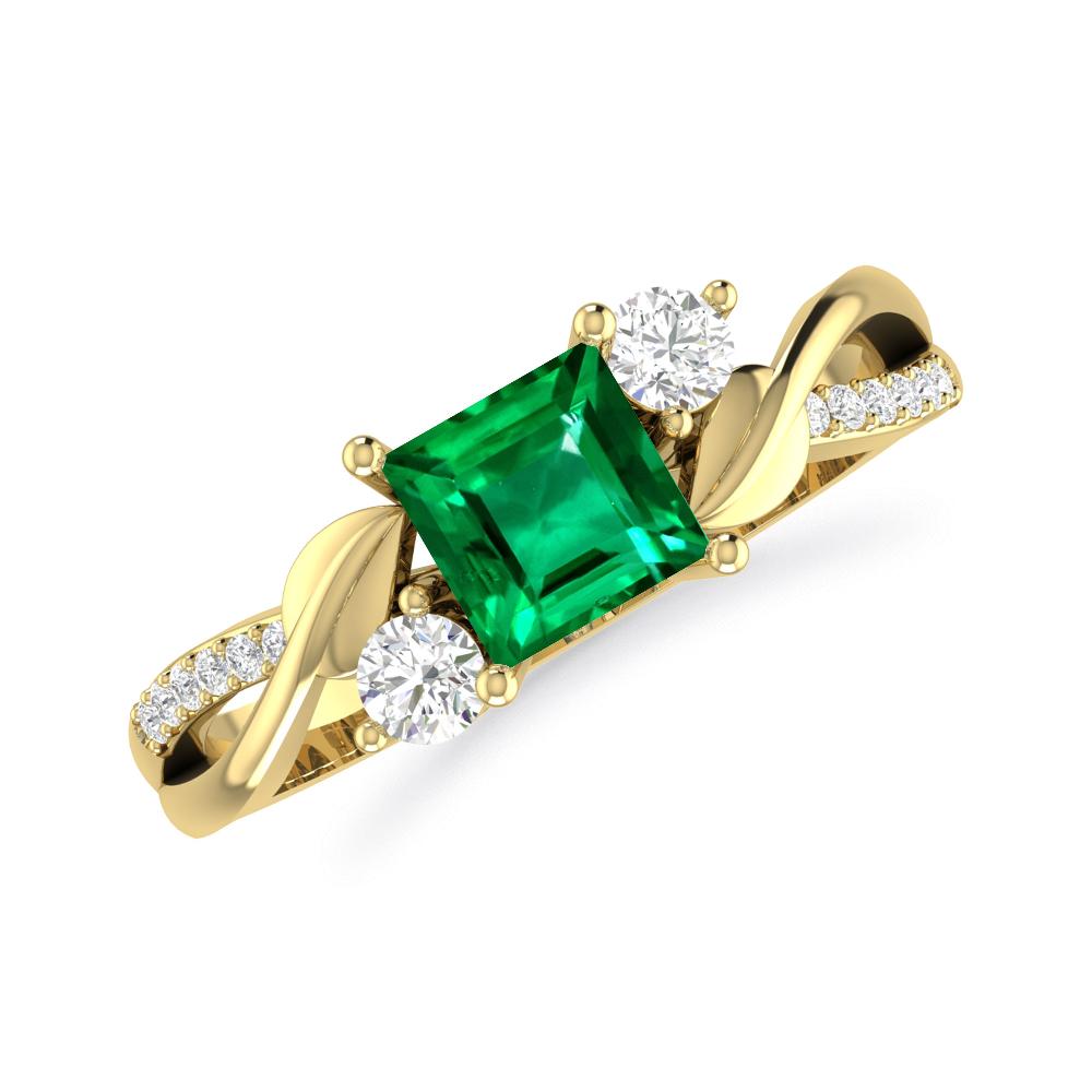 Yellow Gold - Emerald