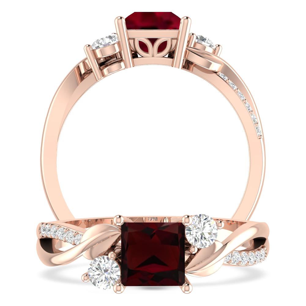 Rose Gold - Garnet