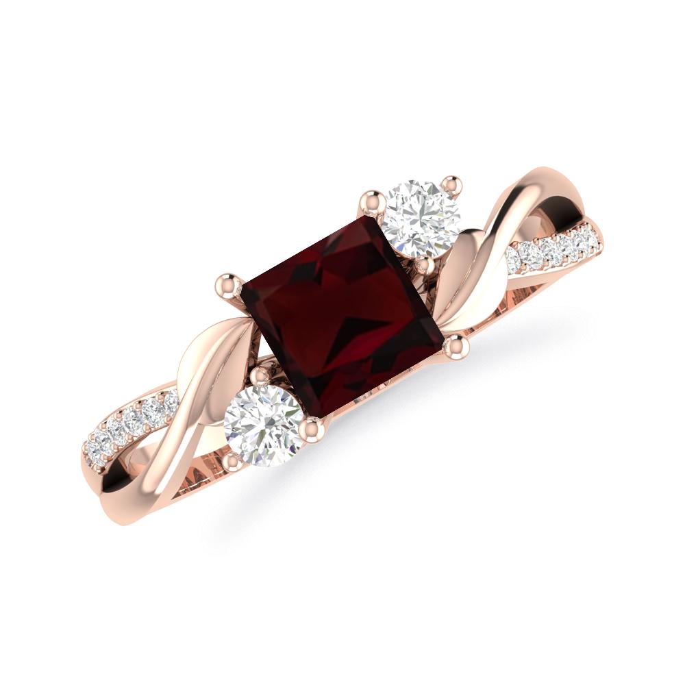 Rose Gold - Garnet