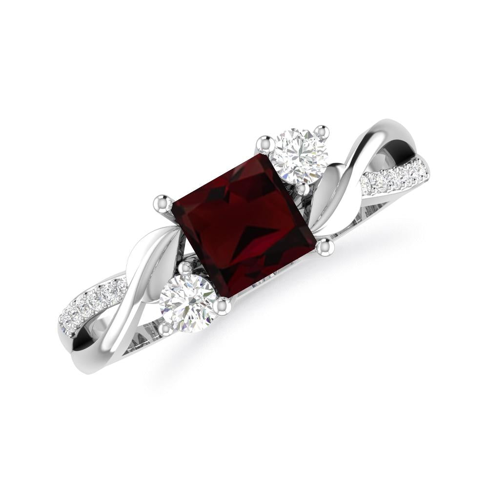 White Gold - Garnet